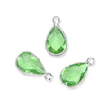 Adabele Grade A Birthstone Pendant Drop 11mm 14mm 16mm Sterling Silver Plated For Personalized Earrings Bracelet Necklace Anklet Pendant Keychain Craft Jewelry Making - color: August (peridot green), size: 11mm Long - 50pcs