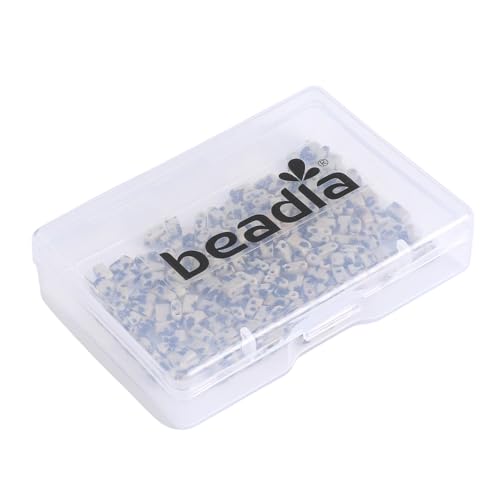 Beadia Natural Dalmatian Stone Tila Beads 5x2mm Rectangle 2-Hole Spacer Beads for DIY Bracelet Earring Making 15"/Strand - color: Dalmatian Stone, size: 5x2mm