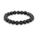Crystal Vibe 8mm Beaded Bracelets For Women Men - Healing Crystal Bracelet - Adjustable Size - color: shungite