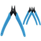 Murtenze 3 Pack 170ii Wire Flush Snips Micro Wire Cutters, Blue Nippers Diagonal Cutters 3D Printer Filament Pliers Tool for Cutting Electronics,Wires(5 Inch, Blue) - color: Light Blue
