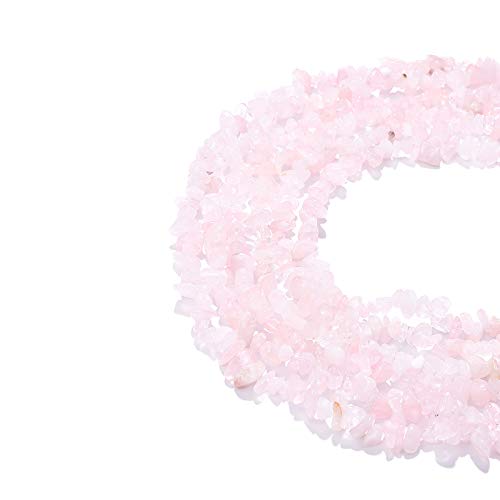 BEADIA Irregular Natural Rose Quartz Crystal Stone Loose Semi Gemstone Beads for Jewelry Making 5-8mm 80cm - color: Rose Quartz, size: 5-8mm 80cm