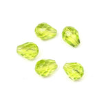 24pcs Adabele Austrian 8mm Faceted Teardrop Loose Crystal Beads Light Olivine Green Compatible with 5500 Swarovski Crystals Preciosa SST-817 - color: Light Olivine Green, size: 8mm x 6mm - 24pcs