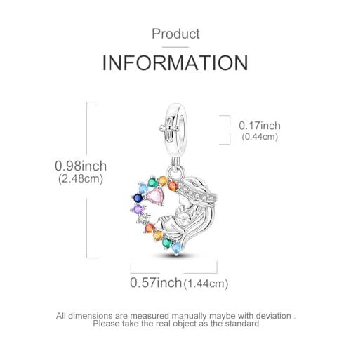 LAZA Charms for Bracelets 925 Sterling Silver Butterfly Summer Travel Ocean Lucky Charm Beads Pendant Jewelry for Women Mom - color: Loving mother hugs baby