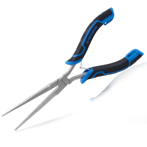 SPEEDWOX Long Reach Needle Nose Pliers Thin Extra Long Needle Nose Pliers with Serrated Jaw for Jewelry Making, Bending Wire and Small Object Gripping Needle Remover Plier Work On Narrow Place - style: Extra Long Needle Nose Pliers