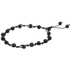 Amazing Gemstone Crystal Anklet Ankle Bracelets for Women - Waterproof Beaded Healing Crystal Anklets, Plus Size Chakra Gemstone Bead Anklet - color: Lava Stone, style: Hand Knotted