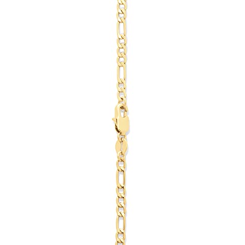 Amazon Essentials 14k Gold or Sterling Silver Plated Figaro Chain Necklace - color: Yellow Gold, size: 16", style: 4 mm