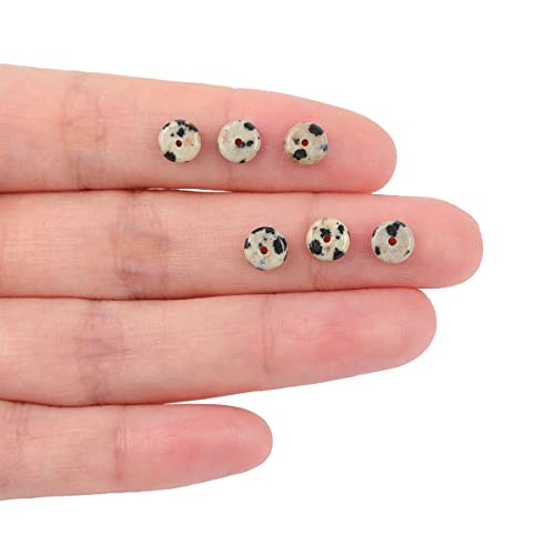 JOE FOREMAN 2x6mm Natural Dalmatian Dalmation Jasper Stone Heishi Disc Rondelle Spacer Beads for Jewelry Making Full 15" Strand Energy Stone Healing Power Crystal - color: Dalmatian Dalmation Jasper