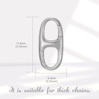 925 Sterling Silver Lobster Clasp for DIY Necklace Bracelet Jewelry Making, Double Spring Clasp with Closed Jump Rings, Necklace Extender Clasp Connector Bracelet Extension (Style 14-2pc) - style: Style 14-2pcs