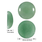 moonsix 10PCS Round Green Aventurine Cabochons Flatback CAB Gemstone Beads Crystal Flat Stone for DIY Craft Jewelry Making, 22mm - color: green, size: 22mm