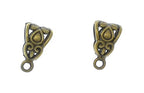ALIMITOPIA 100pcs Alloy Beads Bails Connector for DIY Necklace Bracelet Jewelry Charm Pendant Hanging Adapter(Antique Bronze) - color: Bronze