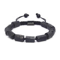 HASKARE Natural Stone Tourmaline Crystal Bracelets for Men, Protection Crystals Raw Black Tourmaline Beads Bracelet, Mens Energy Healing Bracelets for Anxiety, Handmade Beaded Bracelet Gifts for Men