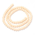 Elecrelive 600Pcs Antique White Glass Crystal Beads 8mm Faceted Rondelle Beads Briolette Tiny Loose Crystal for Bracelets Earring Jewelry Making - color: Beige, size: 8x6mm