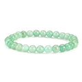 Cherry Tree Collection - Small, Medium, Large Sizes - Gemstone Beaded Bracelets For Women and Men - 6mm Round Beads - color: Green Aventurine, size: Medium
