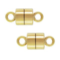 2 Sets Adabele Real Yellow Gold Plated Sterling Silver Small Strong Magnetic Clasp Findings for Necklace Bracelet Anklet DIY Jewelry Making SS488-2