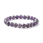 1Pcs Gemstone Bracelets, Amethyst Bracelets Ornament Adjustable Bracelets for Women DIY Necklace Bracelet Earring Jewelry Craft Making, about 5.2cm inner diameter, Bead: 8mm in diameter