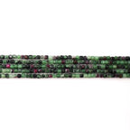 Faceted Natural Green Ruby Zoisite 2-3mm Cube Square Loose Beads Gemstone Small Loose Beads Healing Crystal Energy Stone for DIY Jewelry Making 15" - color: Green Ruby Zoisite