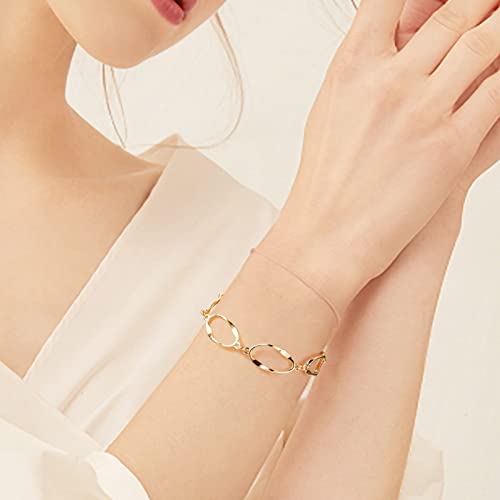 FASHEWELRY Golden Bow Connector Charms Bulk, Christmas Bowknot Link Charms, Infinity Links Geometric Hollow Bezel Pendants for Earring Bracelet Necklace Keychains Jewelry Making - color: Light Gold-Oval
