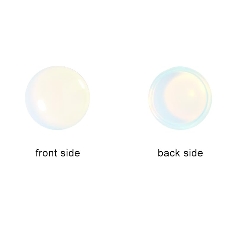 20pcs 4mm Natural Stone No Hole Opal Semicircle Smooth Cabochons Beads Healing Chakra Crystal Stone Bead for Jewelry Making Rings Earrings Necklace Bracelet DIY Crafts - color: Opal, size: 4mm