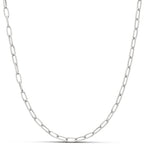 Amazon Essentials 14K Gold Plated Paperclip Chain Necklace - color: Silver, size: 16"