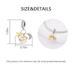 Charm for Bracelets and Necklaces, Heart Animals 925 Sterling Silver Bead Celestial Sun Moon Star Charms Jewelry Gift for Women Girls - color: Celestial Sun Star Moon Triple Dangle Charm