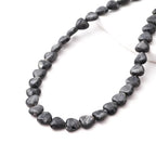 10mm Natural Black Labradorite Stone Beads Heart Shape DIY Loose Gemstone Energy Healing Crystal Charms for Jewelry Making Handmade - color: Black Labradorite