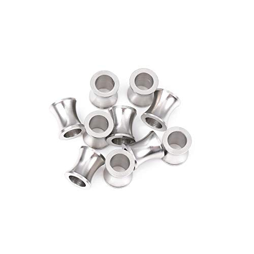 BEADIA Stainless Steel Spacer Beads 8x9mm Loose Charm Caps Beads for DIY Jewelry Making 10pcs with 5mm Hole - color: 8x9mm 5mm