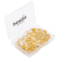 BEADIA Natural Faceted Yellow Quartz Rondelle Disk Stone Beads 10x5mm 37cm for DIY Chain Jewelry Making - color: Yellow Quartz