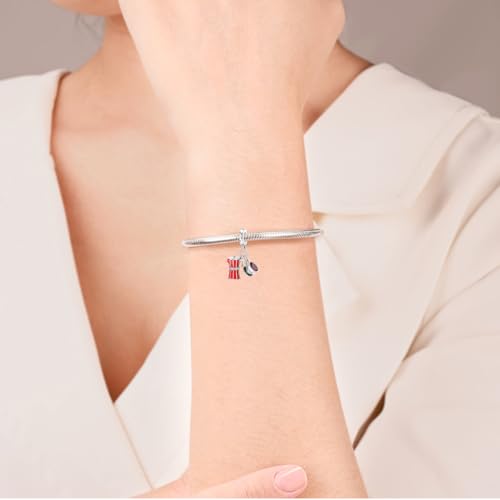 925 sterling silver bracelet necklace pendant, women's jewelry gift, dream catcher net bead pendant, suitable for original bracelets, parties, birthday jewelry gifts - color: KJC794
