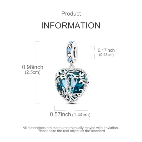 LAZA Charms for Bracelets 925 Sterling Silver Butterfly Summer Travel Ocean Lucky Charm Beads Pendant Jewelry for Women Mom - color: The Tree of Love