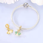 LAZA Charms for Bracelets 925 Sterling Silver Butterfly Summer Travel Ocean Lucky Charm Beads Pendant Jewelry for Women Mom - color: Golden Bees