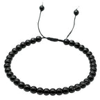 Amazing Gemstone Crystal Anklet Ankle Bracelets for Women - Waterproof Beaded Healing Crystal Anklets, Plus Size Chakra Gemstone Bead Anklet - color: Black Obsidian, style: Plain