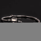 RUBYCA 5pcs 6.3" Silver Color Clasp European Snake Chain Charm Bracelet fit Charm Beads DIY - color: Silver, size: 16 CM