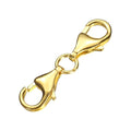 uxcell Bracelet Extender, 925 Sterling Silver Double Lobster Claw Clasps Necklace Extenders, Connector Extension Clasp for DIY Making Jewelry Chain (20mm/0.79", Gold) - color: Gold