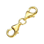 uxcell Bracelet Extender, 925 Sterling Silver Double Lobster Claw Clasps Necklace Extenders, Connector Extension Clasp for DIY Making Jewelry Chain (20mm/0.79", Gold) - color: Gold