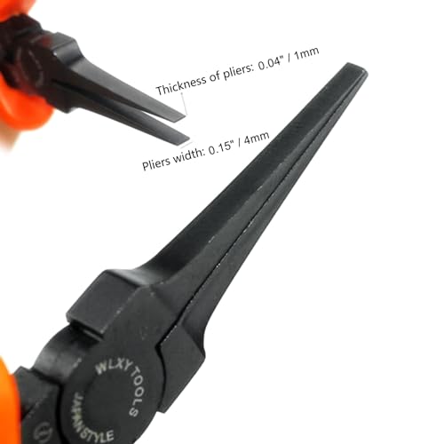 Thin Flat Needle Nose Pliers 5.5 inches Flat Nose Pliers For Jewelry Making, Handcraft Making, PCB Board Repairing etc.