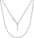 Savlano 925 Sterling Silver Italian Solid 1.6MM Figaro Adjustable Bolo 14-24 Inch Chain Necklace For Women - Made in Italy Comes With a Gift Box - style: Silver