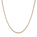 HZMAN Cuban Chain for Men - Stainless Steel Gold & Silver Diamond Cut Hip Hop Link Chains - 3.5mm/5mm/7mm/9mm - 16-30 Inch - color: 3.5mm Gold, size: 16In