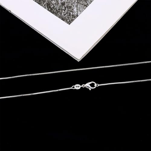 925 Sterling Silver Chain Necklace for Women 16-24 Inch Silver Jewelry Gift - size: 22 Inch, style: Box Chain