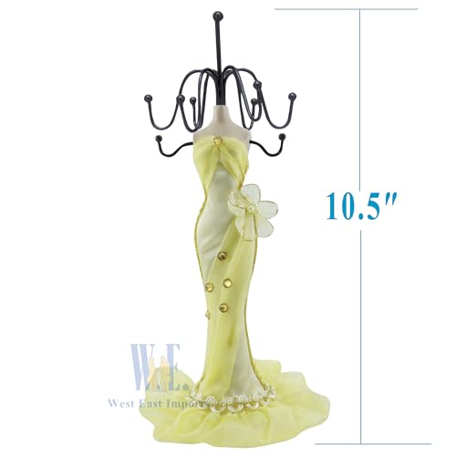 2 PCS Set Jewlery Display Shoe Ring Holder - Mannequin Necklace Display Bracelet Orgaziner (Yell) - color: Yell