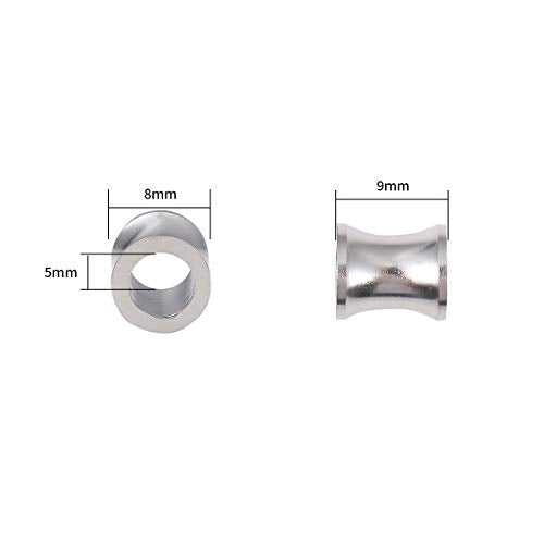 BEADIA Stainless Steel Spacer Beads 8x9mm Loose Charm Caps Beads for DIY Jewelry Making 10pcs with 5mm Hole - color: 8x9mm 5mm