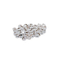50pcs 925 Sterling Silver Open Crimp Bead Covers, 2.5MM, By CRAFT WIRE - color: 925 Sterling Silver, size: 2.5MM