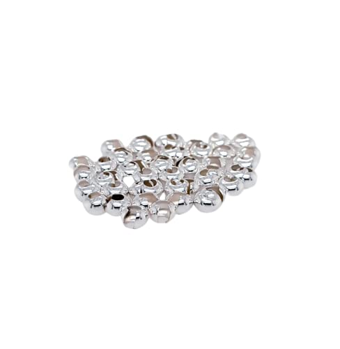 50pcs 925 Sterling Silver Open Crimp Bead Covers, 3MM, By CRAFT WIRE - color: 925 Sterling Silver, size: 3MM