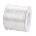 Pandahall 500m/roll Elastic Bracelet String 0.3mm Clear Crystal Stretch Bead Cords for Seed Beads Jewelry Making