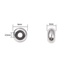 BEADIA Stainless Steel Spacer Beads 8x4mm Rondelle Loose Charm Caps Beads for DIY Jewelry Making 50pcs with 2.5mm Hole - color: 8x4mm 2.5mm