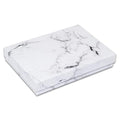 TheDisplayGuys - 25-Pack #53 Cotton Filled Cardboard Paper Jewelry Boxes Gift Case - Marble White (5.4" x 3.9" x 1.0") - for Shipping or Storage - size: 1 Count (Pack of 25), style: 5.4" x 3.9" x 1.0" (#53)