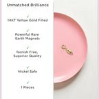 Jewelili Yellow Gold Filled Round Magnetic Clasp Converter | Converts Necklaces or Bracelets with Spring Ring Clasp | 1 Piece | Gift Box Included | Timeless Fashion Jewelry - color: Yellow Gold Filled, size: 1 Clasp