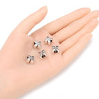 40pcs Four-Leaf Clover Flower Large Hole Loose Beads (4.5mm Hole) Antique Silver Metal Spacer for DIY Craft Jewelry Making MEC-E2 - size: Four-Leaf Flower Bead