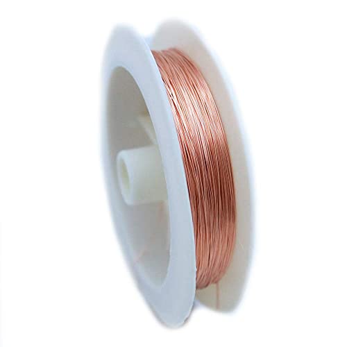 28 Gauge, 99.9% Pure Copper Wire (Round) Dead Soft CDA #110 Made in USA - 100FT by CRAFT WIRE - size: 28 Gauge, style: 100 Feet