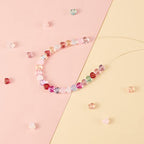 UR URLIFEHALL 100 Pcs Transparent Spray Painted Glass Beads Mixed Style Heart Spacer Beads for Jewelry Making DIY Crafts Accessories - color: 100pcs-6x6x4mm-mixed color heart glass beads