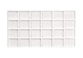 888 Display USA - 3 Piece White 24 Slot Coin Jewelry Showcase Display Tray Flocked Inserts - color: White